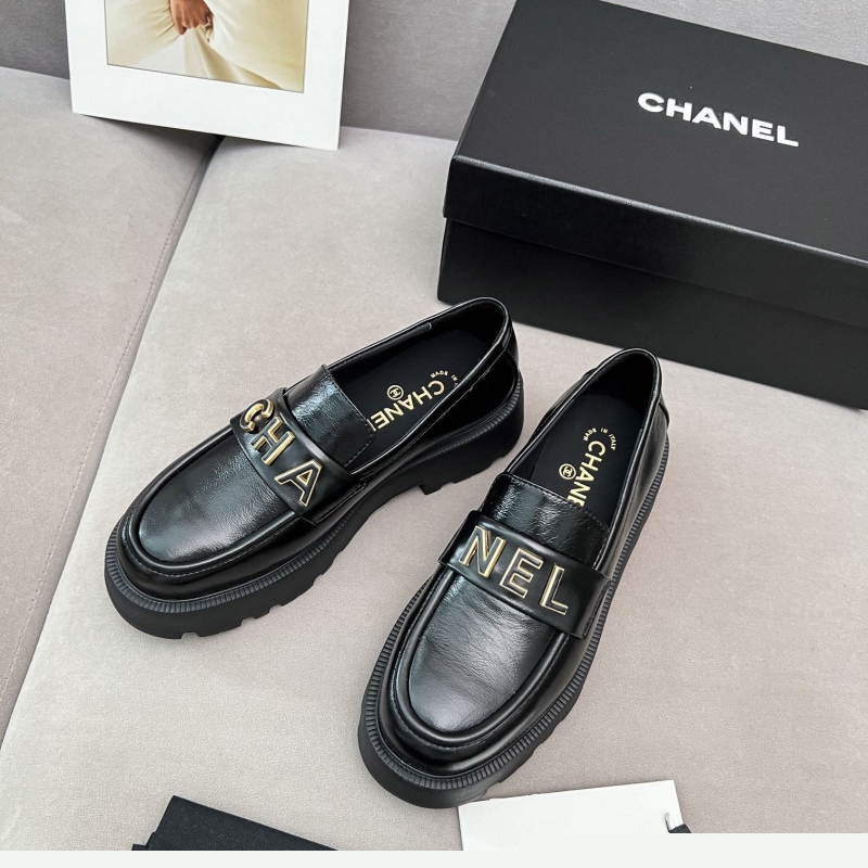 Ch*el leather shoes